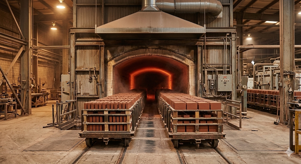 Forno industrial de cozedura de cerâmica